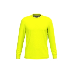 T-shirt manches longues jaune fluo écoresponsable WK. Designed To Work