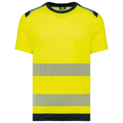 T-shirt sécurité recyclé manches courtes Jaune WK. Designed To Work