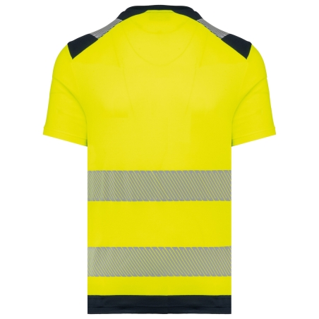 T-shirt sécurité recyclé manches courtes Jaune WK. Designed To Work – vue 2