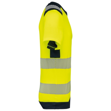 T-shirt sécurité recyclé manches courtes Jaune WK. Designed To Work – vue 3