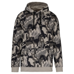 Sweat capuche homme Grey Camouflage 280 g/m² Kariban