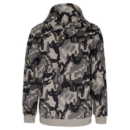 Sweat capuche homme Grey Camouflage 280 g/m² Kariban – vue 2