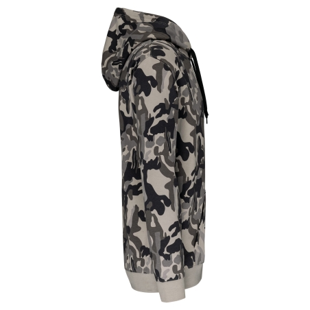 Sweat capuche homme Grey Camouflage 280 g/m² Kariban – vue 3