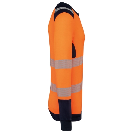 T-shirt sécurité manches longues recyclé Orange WK. Designed To Work – vue 3