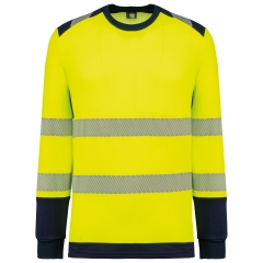 T-shirt sécurité manches longues recyclé jaune WK. Designed To Work