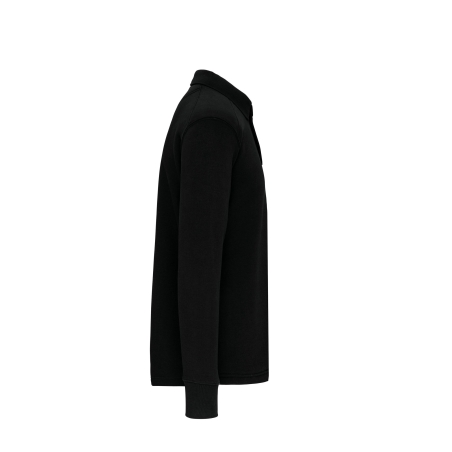 Sweat-shirt col polo homme Noir WK. Designed To Work – vue 3