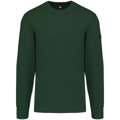 Sweat-shirt manches montées Vert Forest Green WK. Designed To Work