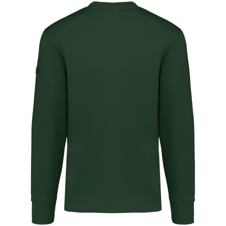Sweat-shirt manches montées Vert Forest Green WK. Designed To Work – vue 2