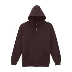 Sweat zippé capuche Heavy Blend™ Marron – Gildan