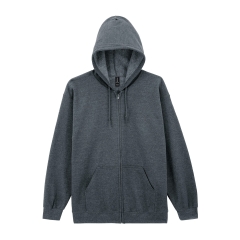 Sweat zippé capuche Heavy Blend™ Foncé chiné – Gildan