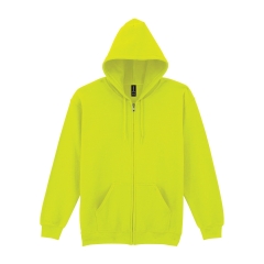 Sweat zippé capuche Heavy Blend™ Gildan – Jaune Safety