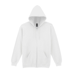 Sweat zippé capuche Heavy Blend™ Blanc – Gildan