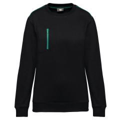 Sweat-shirt Day To Day zip poche contrastée Noir WK. Designed To Work