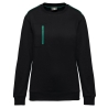 Sweat-shirt Day To Day zip poche contrastée Noir WK. Designed To Work