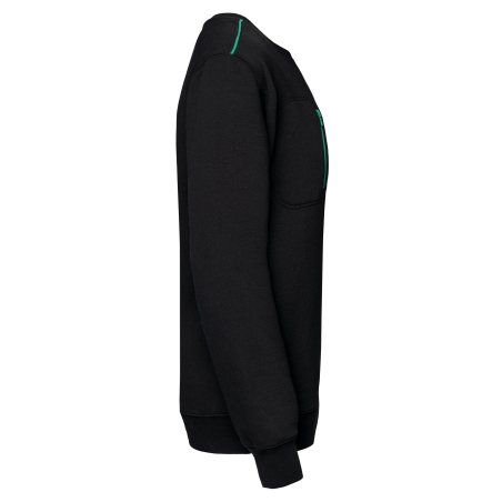 Sweat-shirt Day To Day zip poche contrastée Noir WK. Designed To Work – vue 3