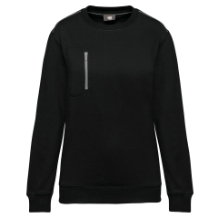 Sweat-shirt zippé Day To Day poche contrastée Noir – WK. Designed To Work