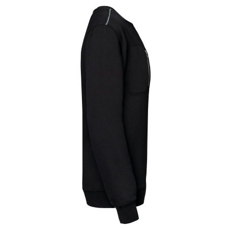 Sweat-shirt zippé Day To Day poche contrastée Noir – WK. Designed To Work – vue 3