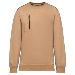 Sweat-shirt zippé poche contrastée Noir WK. Designed To Work