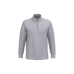 Sweat col zippé 1/4 zip Gris Oxford Kariban – 280 g/m²
