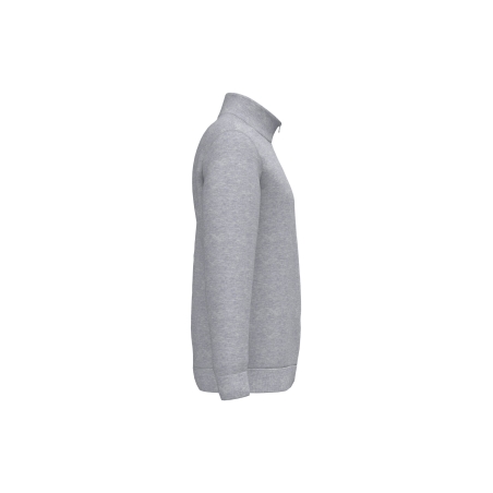 Sweat col zippé 1/4 zip Gris Oxford Kariban – 280 g/m² – vue 3