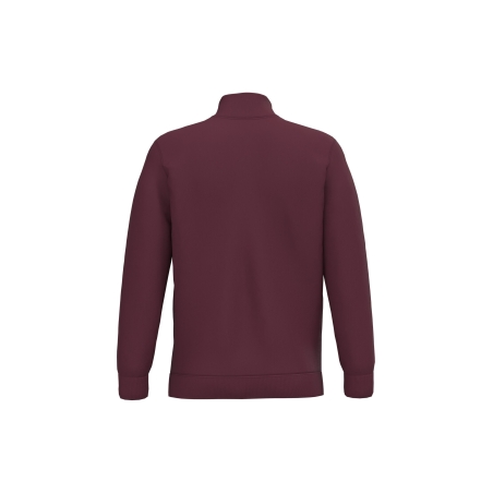 Sweat col 1/4 zip bordeaux homme Kariban – 280 g/m² – vue 2