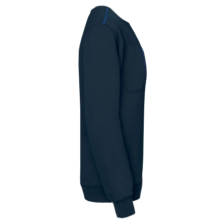Sweat-shirt Day To Day zip poche contrastée Bleu WK. Designed To Work – vue 3
