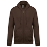 Sweat-shirt zippé capuche unisexe Marron Kariban