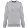 Sweat-shirt Day To Day zip poche contrastée Gris oxford / noir WK. Designed To Work