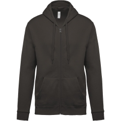Sweat-shirt zippé capuche Gris unisexe Kariban – 280 g/m²