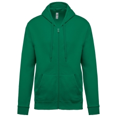 Sweat-shirt zippé capuche Vert Kelly Green Kariban