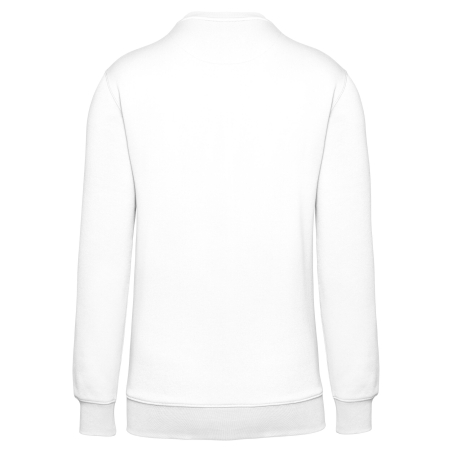 Sweat-shirt zip poche contrastée Blanc/Marine WK. Designed To Work – vue 2