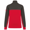 Sweat col 1/4 zip écoresponsable bicolore Gris WK. Designed To Work – vue 2
