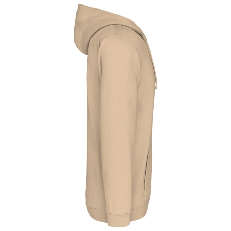 Sweat-shirt zippé capuche unisexe Beige Kariban – vue 3