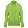 Sweat zippé capuche unisexe vert lime Kariban 280 g/m²