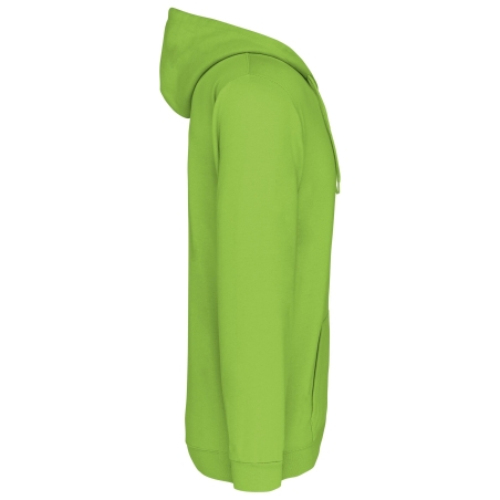 Sweat zippé capuche unisexe vert lime Kariban 280 g/m² – vue 3
