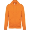Sweat-shirt zippé capuche unisexe Orange Kariban