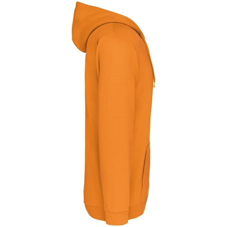 Sweat-shirt zippé capuche unisexe Orange Kariban – vue 3