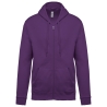 Sweat-shirt zippé capuche Kariban violet – unisexe