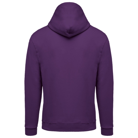 Sweat-shirt zippé capuche Kariban violet – unisexe – vue 2