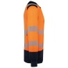 Sweat-shirt sécurité recyclé col rond Orange WK. Designed To Work – vue 3