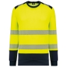 Sweat-shirt sécurité recyclé col rond jaune WK. Designed To Work
