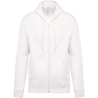 Sweat-shirt zippé capuche Blanc unisexe Kariban 280 g/m²