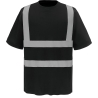 T-shirt haute visibilité manches courtes Noir – Yoko