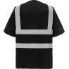 T-shirt haute visibilité manches courtes Noir – Yoko – vue 2