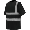 T-shirt haute visibilité manches courtes Noir – Yoko – vue 3