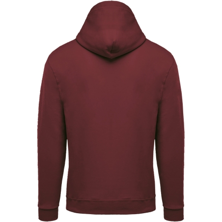 Sweat-shirt zippé capuche bordeaux unisexe Kariban – vue 2