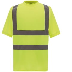 T-shirt haute visibilité manches courtes jaune Yoko