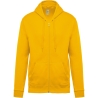 Sweat-shirt zippé capuche unisexe Jaune Kariban