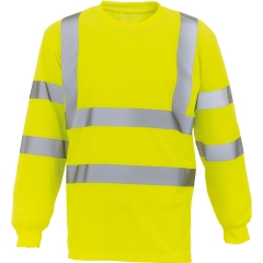 T-shirt haute visibilité manches longues Yoko – Jaune