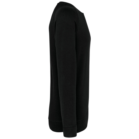 Sweat-shirt Bio French Terry Col Rond Noir Kariban – vue 3